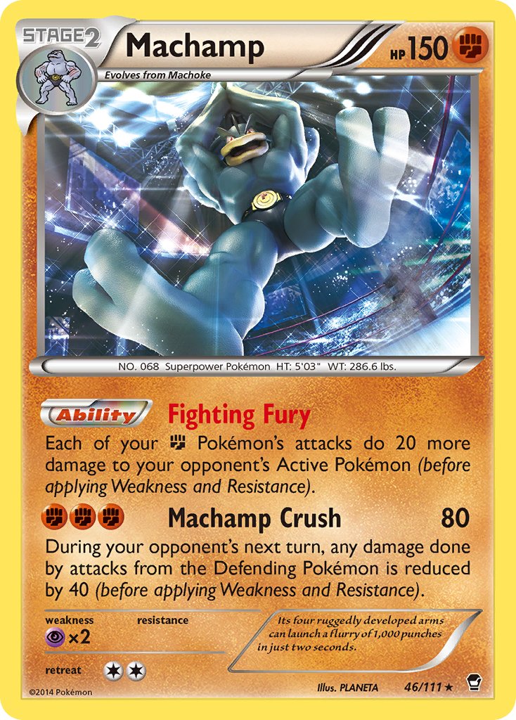Machamp (46/111) (Cosmos Holo) (Blister Exclusive) [XY: Furious Fists] | Fandemonia Ltd