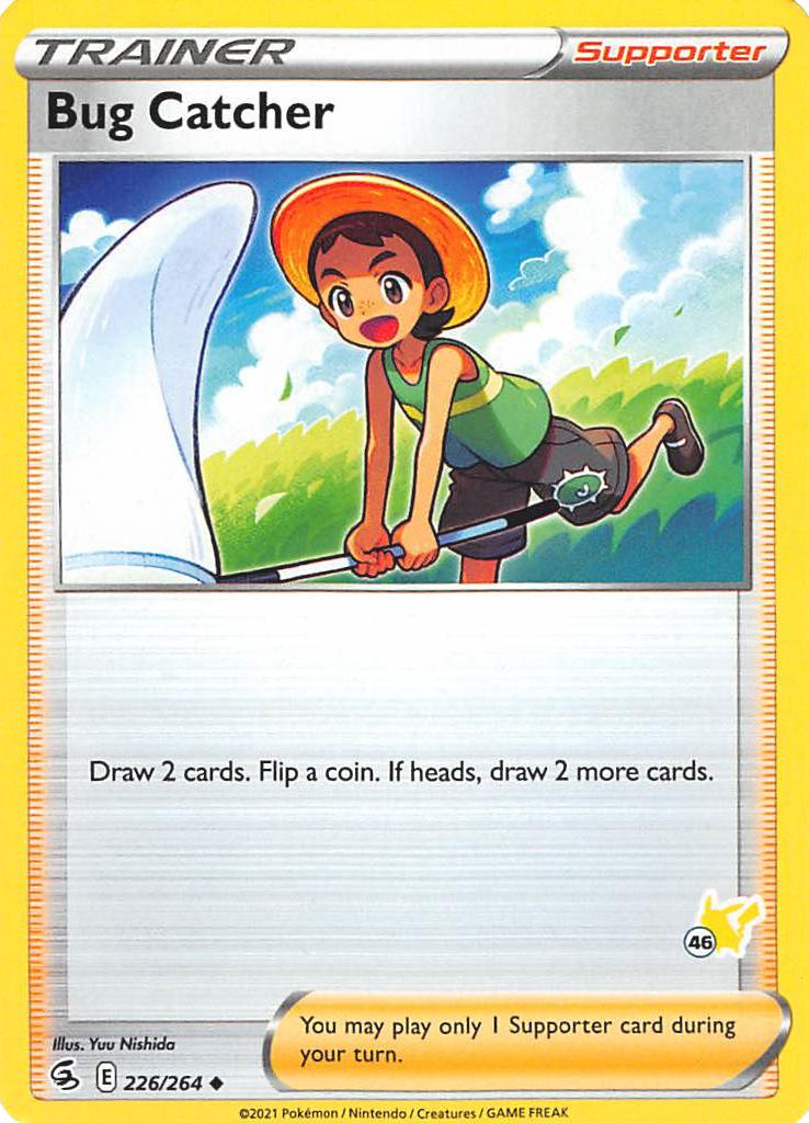 Bug Catcher (226/264) (Pikachu Stamp #46) [Battle Academy 2022] | Fandemonia Ltd