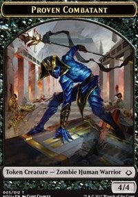 Proven Combatant // Zombie Double-sided Token [Hour of Devastation Tokens] | Fandemonia Ltd