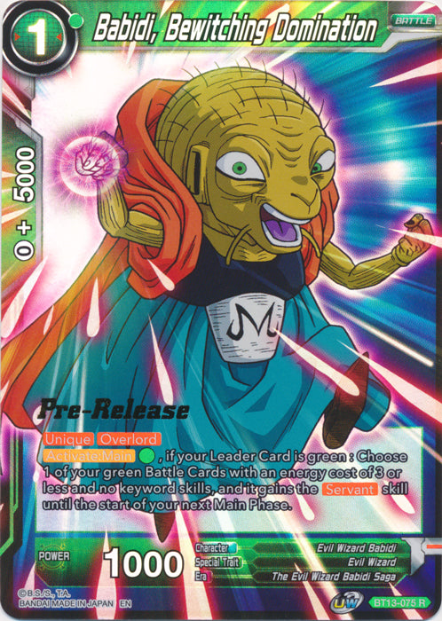 Babidi, Bewitching Domination (BT13-075) [Supreme Rivalry Prerelease Promos] | Fandemonia Ltd