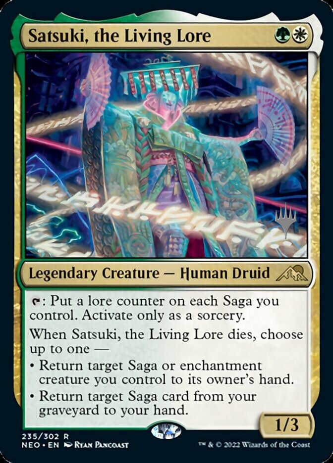 Satsuki, the Living Lore (Promo Pack) [Kamigawa: Neon Dynasty Promos] | Fandemonia Ltd