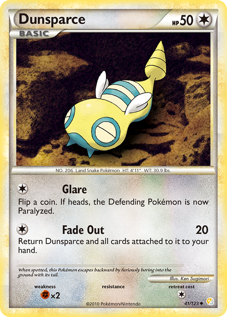 Dunsparce (41/123) [HeartGold & SoulSilver: Base Set] | Fandemonia Ltd