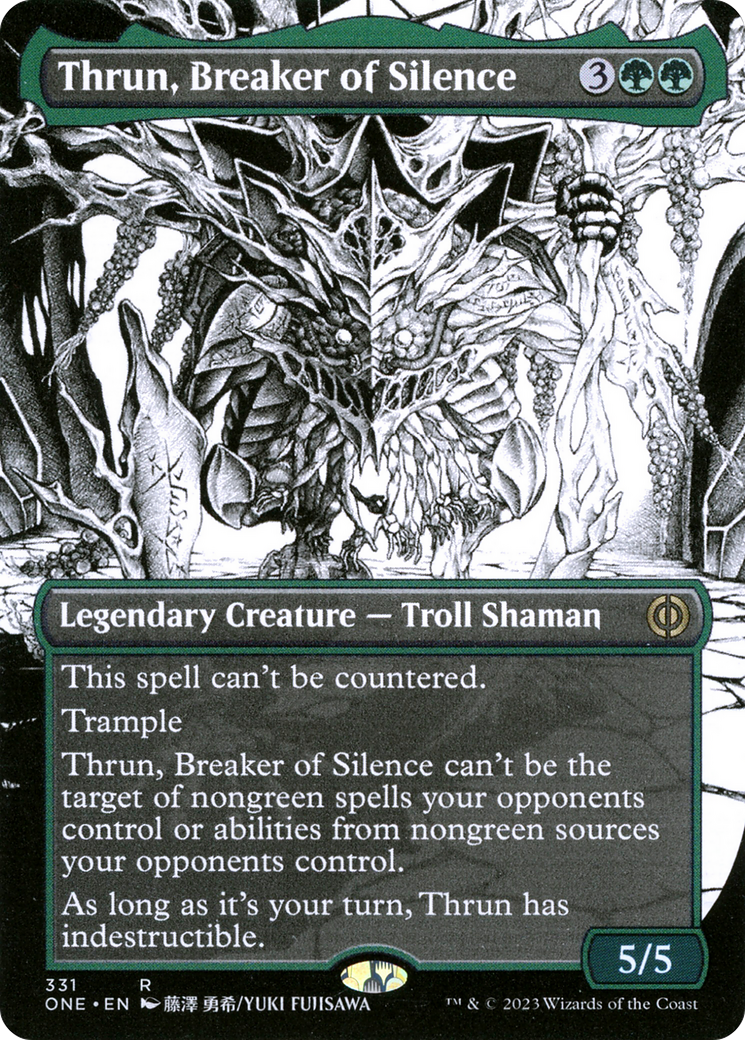 Thrun, Breaker of Silence (Borderless Manga) [Phyrexia: All Will Be One] | Fandemonia Ltd