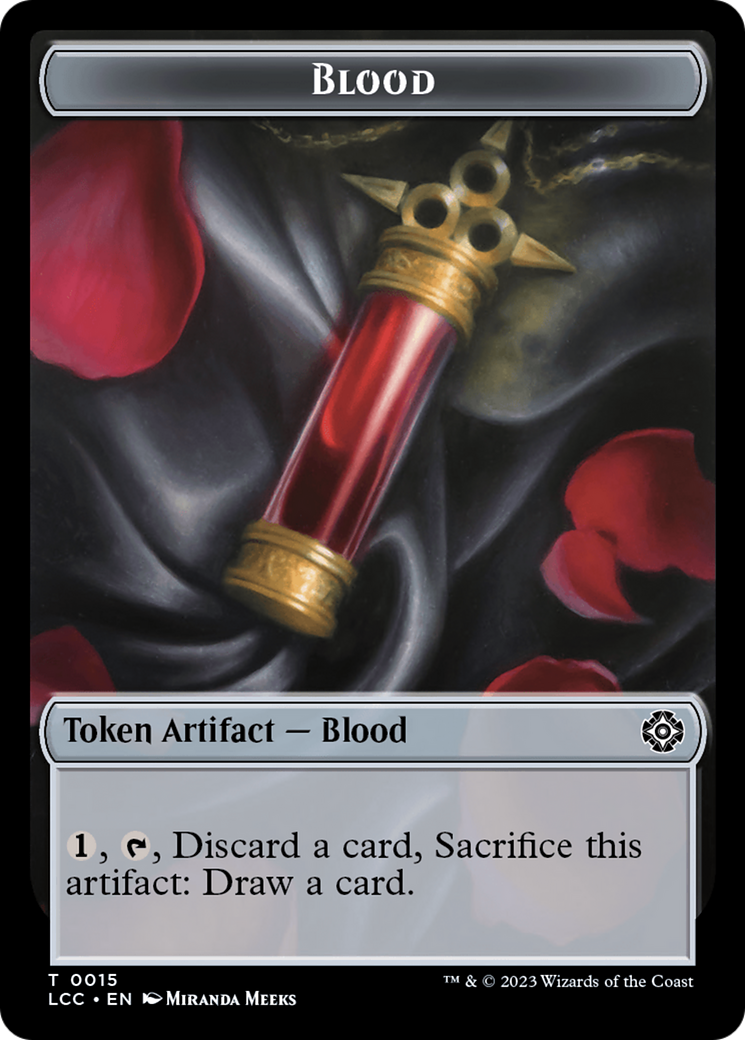 Blood // Vampire (0004) Double-Sided Token [The Lost Caverns of Ixalan Commander Tokens] | Fandemonia Ltd