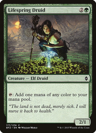 Lifespring Druid [Battle for Zendikar] | Fandemonia Ltd