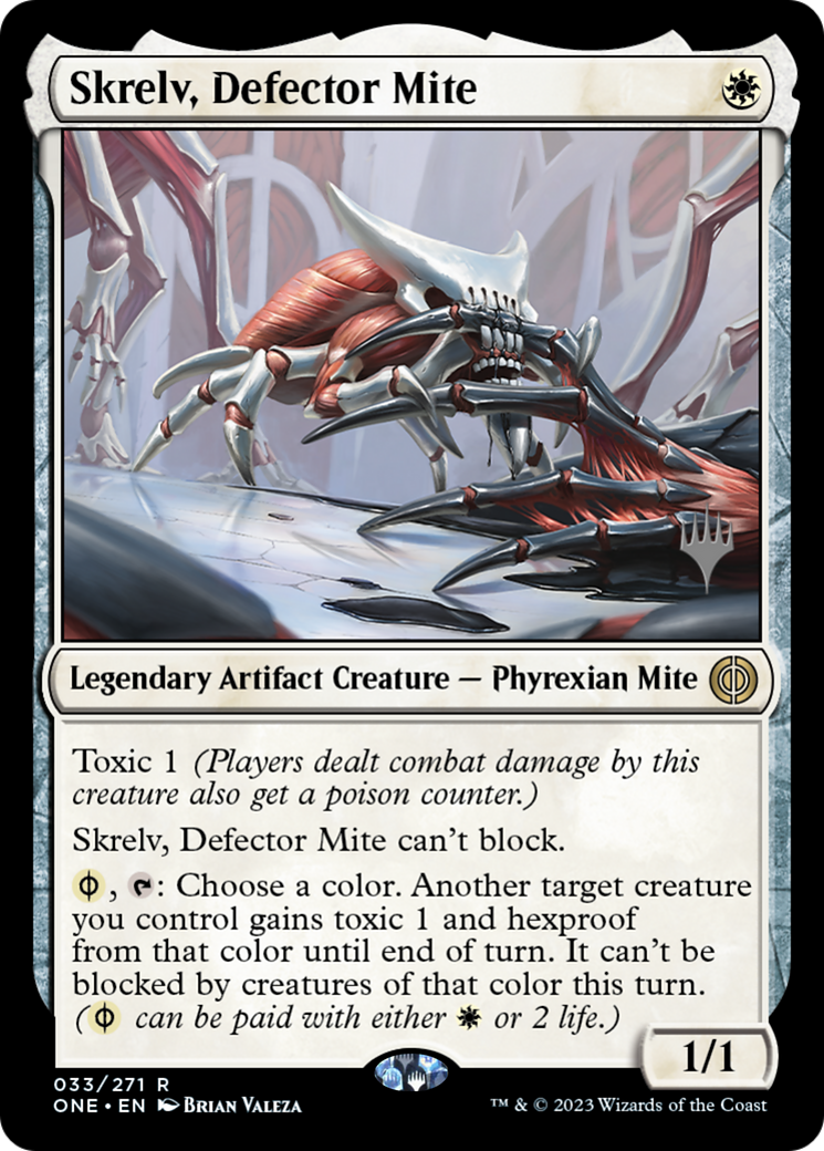 Skrelv, Defector Mite (Promo Pack) [Phyrexia: All Will Be One Promos] | Fandemonia Ltd