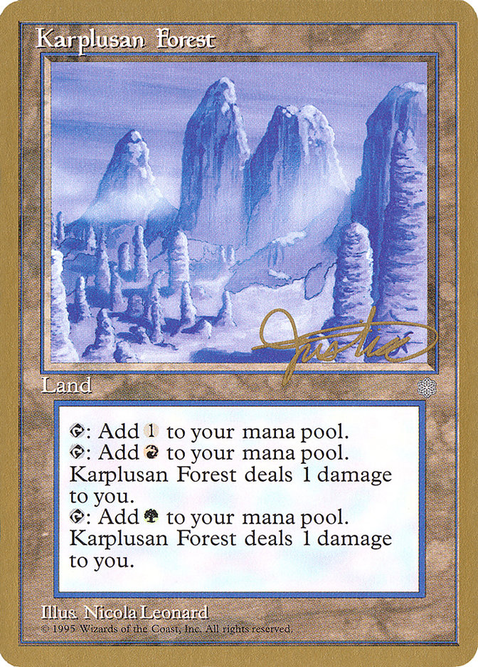 Karplusan Forest (Mark Justice) [Pro Tour Collector Set] | Fandemonia Ltd