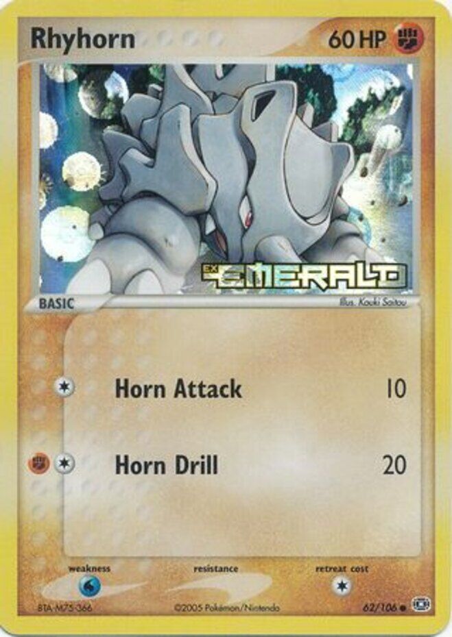 Rhyhorn (62/106) (Stamped) [EX: Emerald] | Fandemonia Ltd