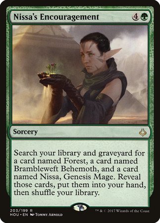 Nissa's Encouragement [Hour of Devastation] | Fandemonia Ltd