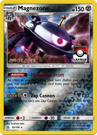 Magnezone (83/156) (League Promo 4th Place) [Sun & Moon: Ultra Prism] | Fandemonia Ltd