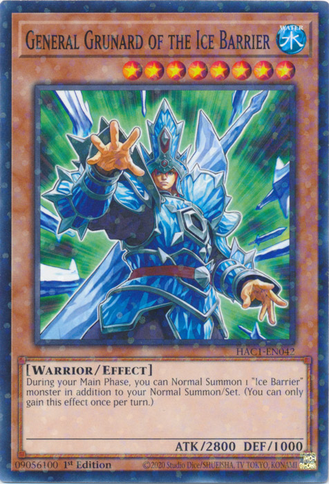 General Grunard of the Ice Barrier (Duel Terminal) [HAC1-EN042] Common | Fandemonia Ltd