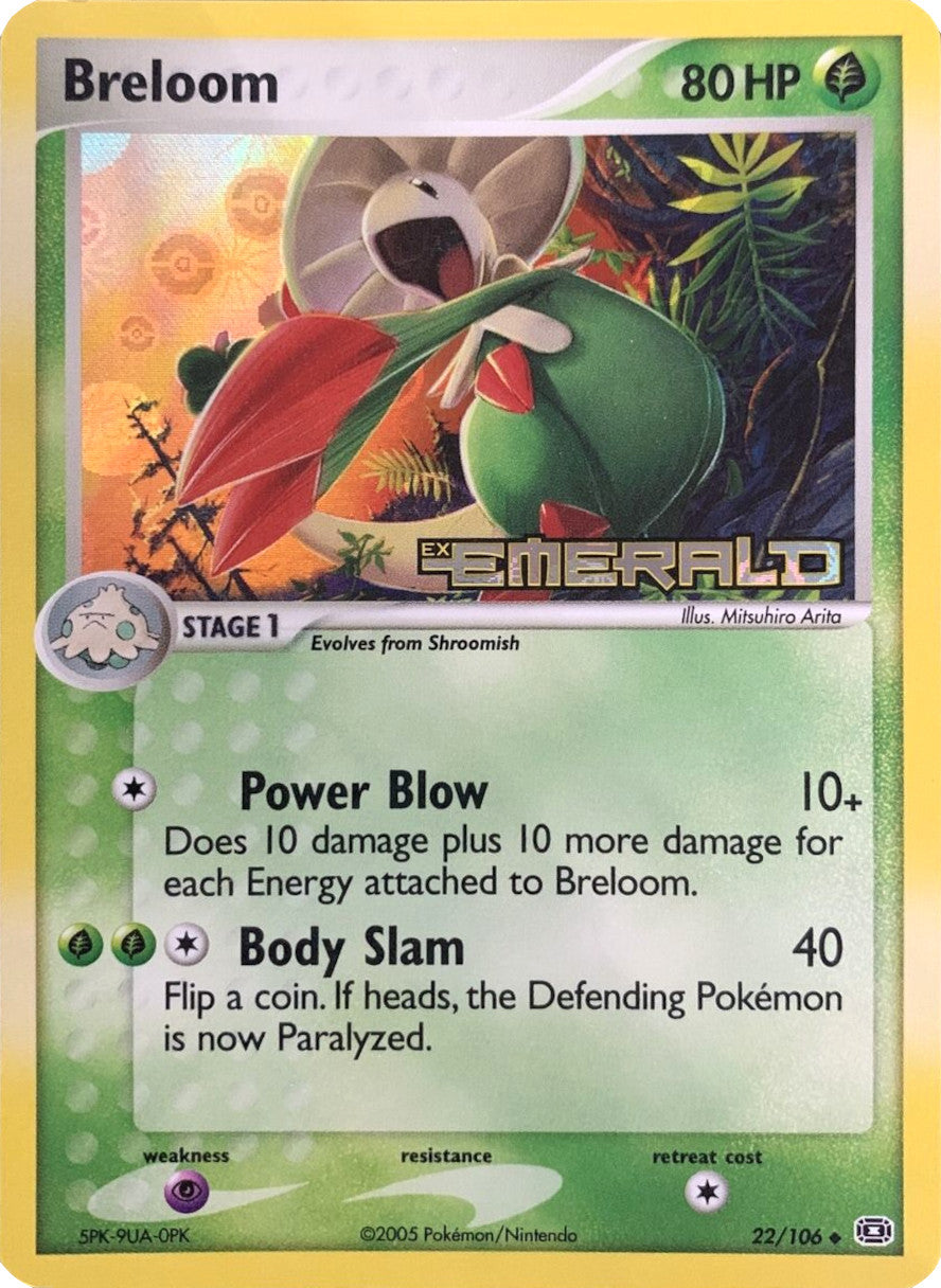 Breloom (22/106) (Stamped) [EX: Emerald] | Fandemonia Ltd