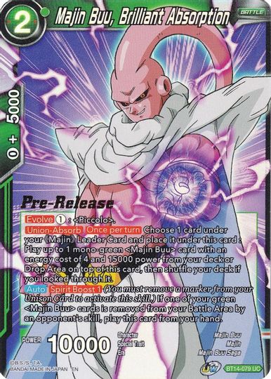 Majin Buu, Brilliant Absorption (BT14-079) [Cross Spirits Prerelease Promos] | Fandemonia Ltd