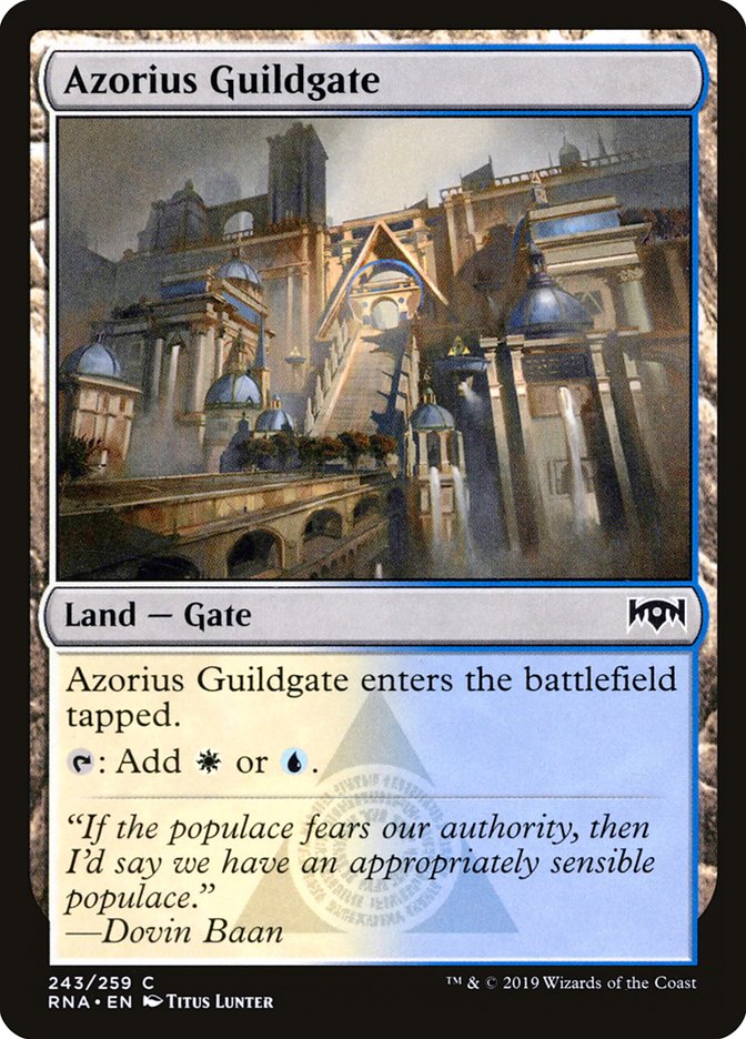 Azorius Guildgate (243/259) [Ravnica Allegiance] | Fandemonia Ltd