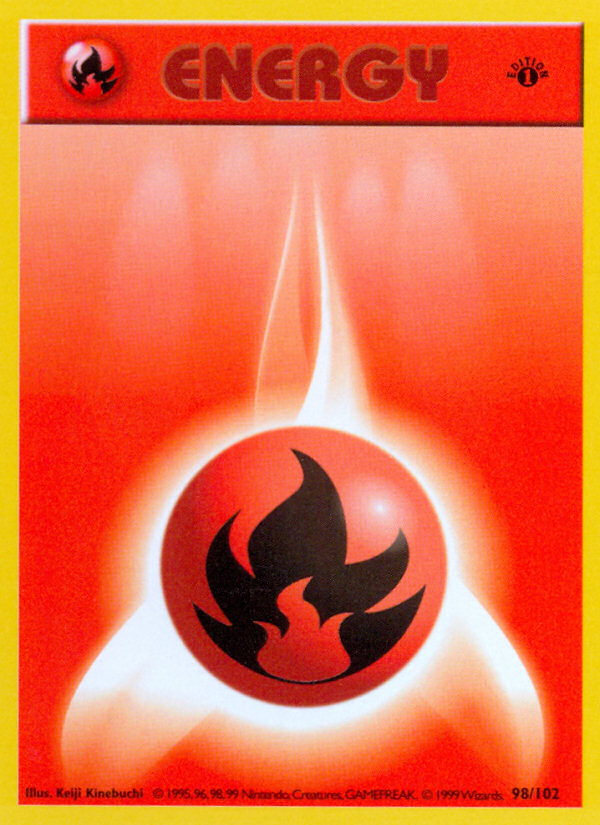 Fire Energy (98/102) (Shadowless) [Base Set 1st Edition] | Fandemonia Ltd
