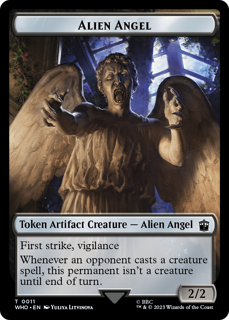 Alien Angel // Mutant Double-Sided Token [Doctor Who Tokens] | Fandemonia Ltd