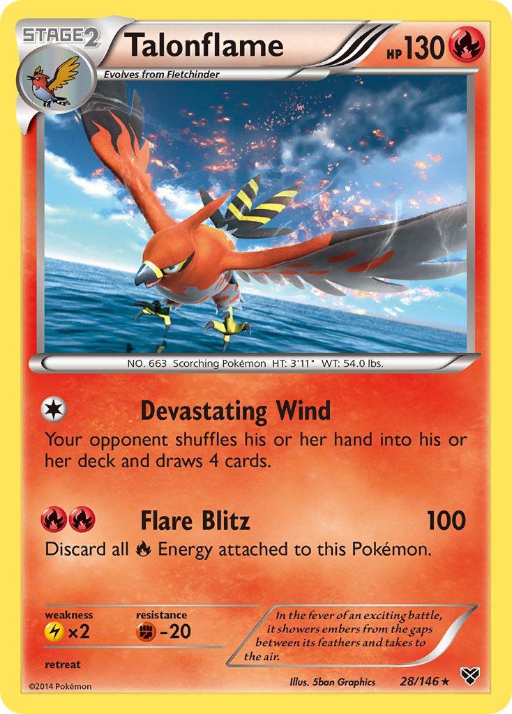 Talonflame (28/146) (Cosmos Holo) (Blister Exclusive) [XY: Base Set] | Fandemonia Ltd