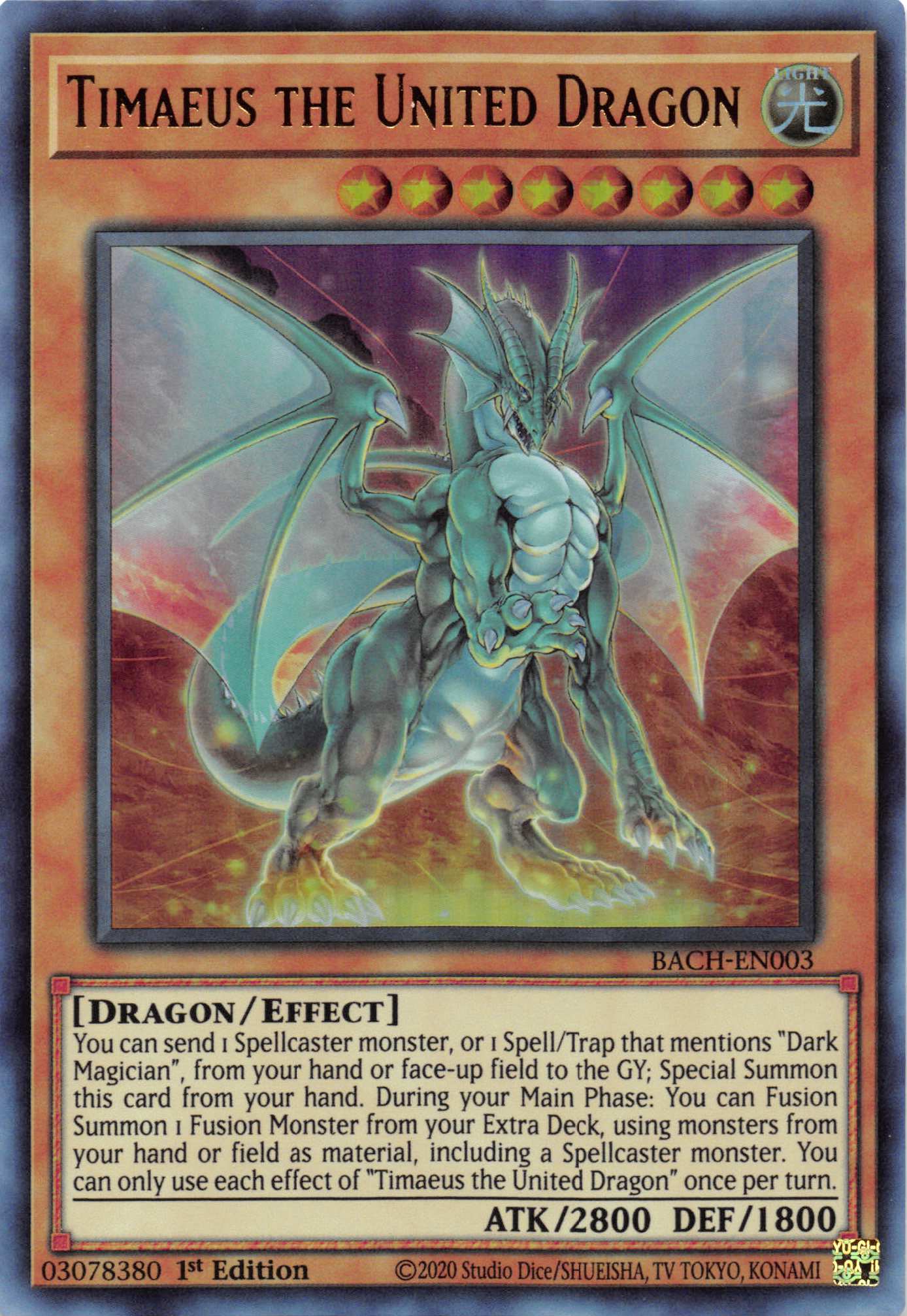 Timaeus the United Dragon [BACH-EN003] Ultra Rare | Fandemonia Ltd