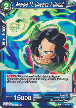 Android 17, Universe 7 United (DB1-028) [Dragon Brawl] | Fandemonia Ltd