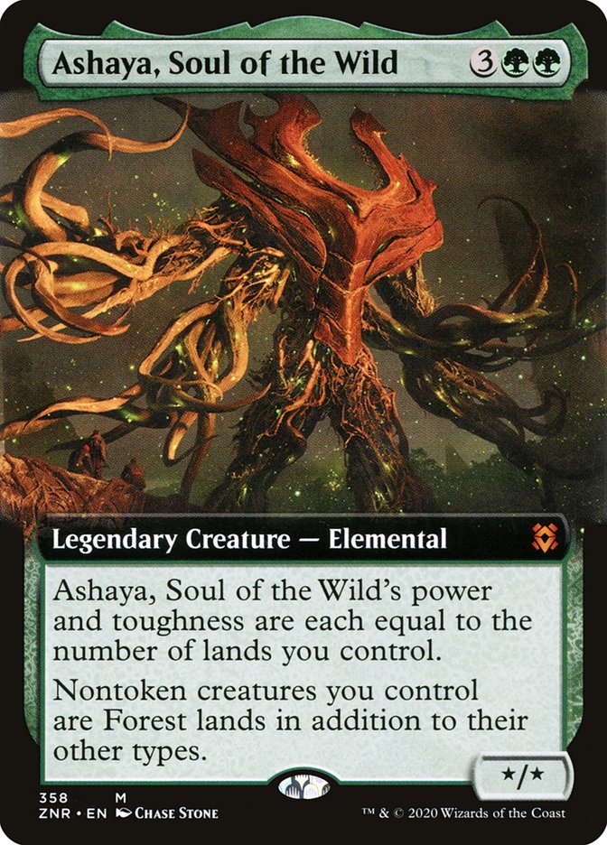 Ashaya, Soul of the Wild (Extended Art) [Zendikar Rising] | Fandemonia Ltd