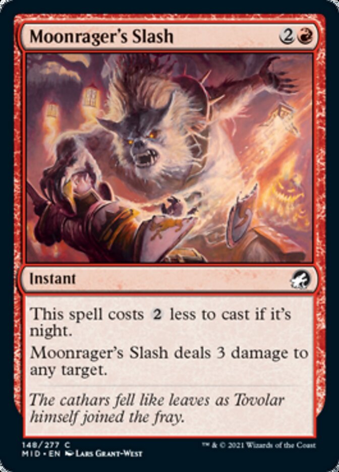 Moonrager's Slash [Innistrad: Midnight Hunt] | Fandemonia Ltd