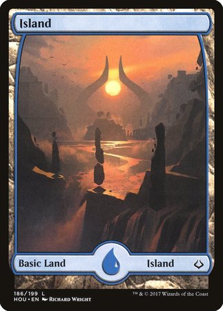 Island (186) - Full Art [Hour of Devastation] | Fandemonia Ltd
