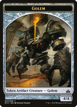 Golem Token (004) [Rivals of Ixalan Tokens] | Fandemonia Ltd