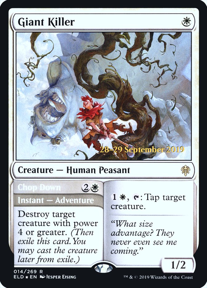 Giant Killer // Chop Down  [Throne of Eldraine Prerelease Promos] | Fandemonia Ltd