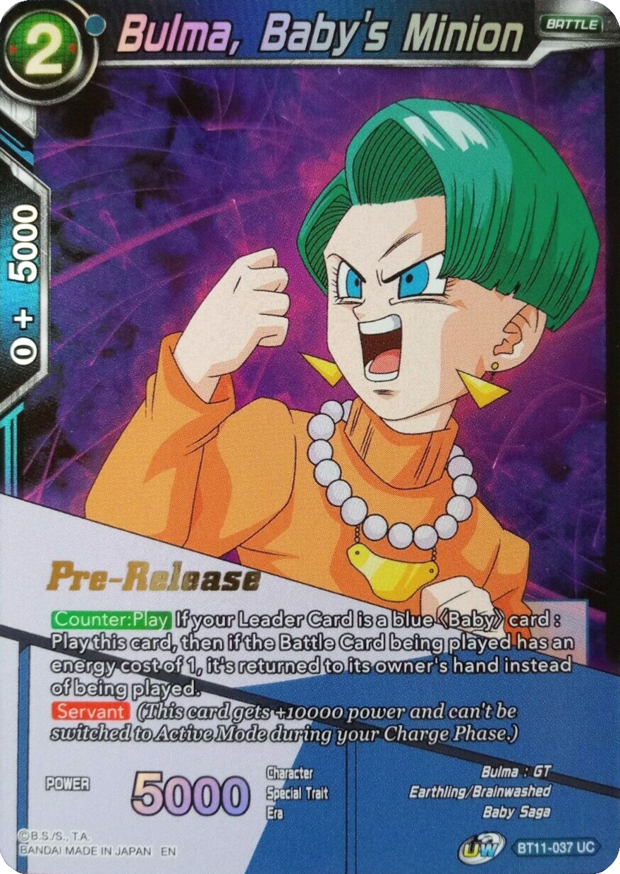 Bulma, Baby's Minion (BT11-037) [Vermilion Bloodline Prerelease Promos] | Fandemonia Ltd