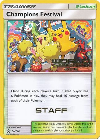 Champions Festival (SM148) (2018 Staff) [Sun & Moon: Black Star Promos] | Fandemonia Ltd