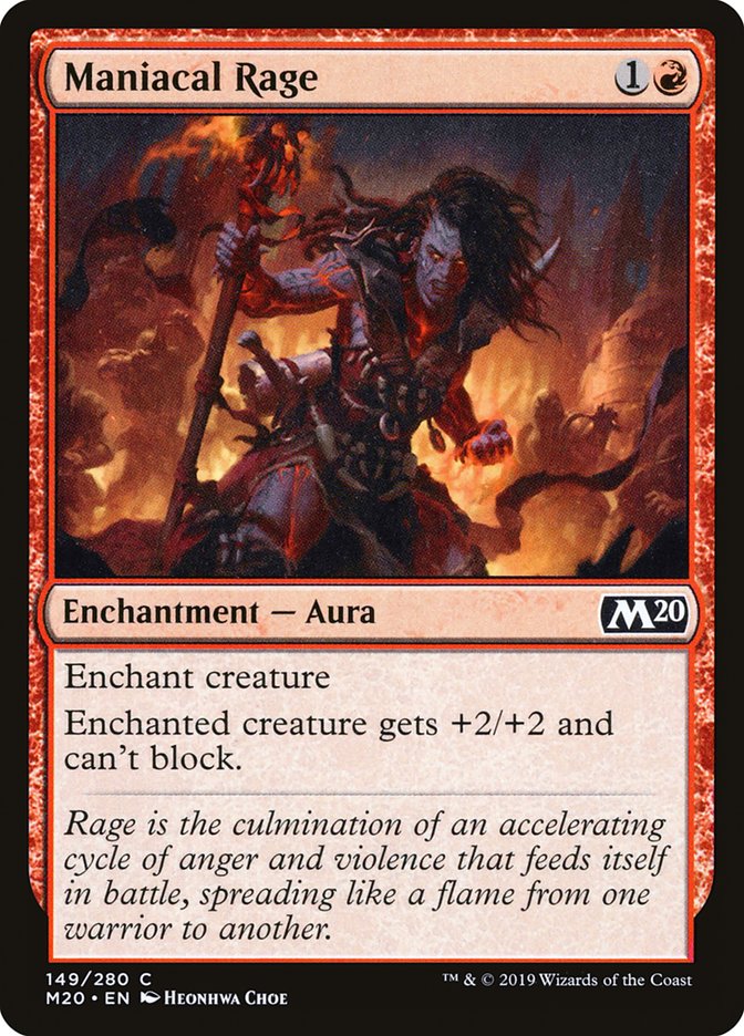 Maniacal Rage [Core Set 2020] | Fandemonia Ltd