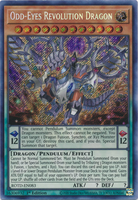 Odd-Eyes Revolution Dragon [ROTD-EN083] Secret Rare | Fandemonia Ltd