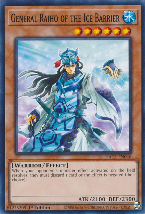 General Raiho of the Ice Barrier [HAC1-EN046] Common | Fandemonia Ltd