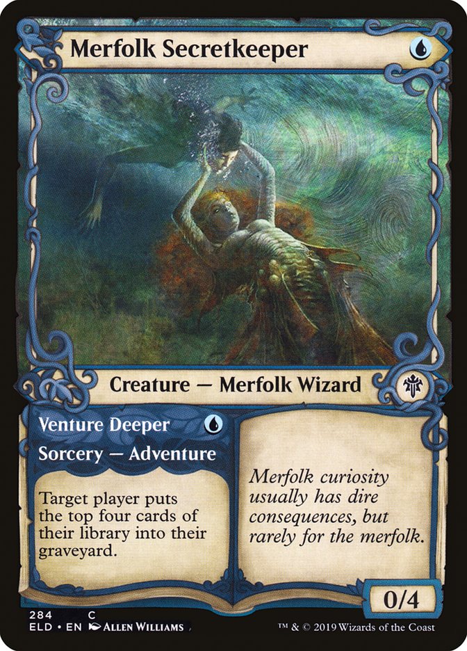 Merfolk Secretkeeper // Venture Deeper (Showcase) [Throne of Eldraine] | Fandemonia Ltd