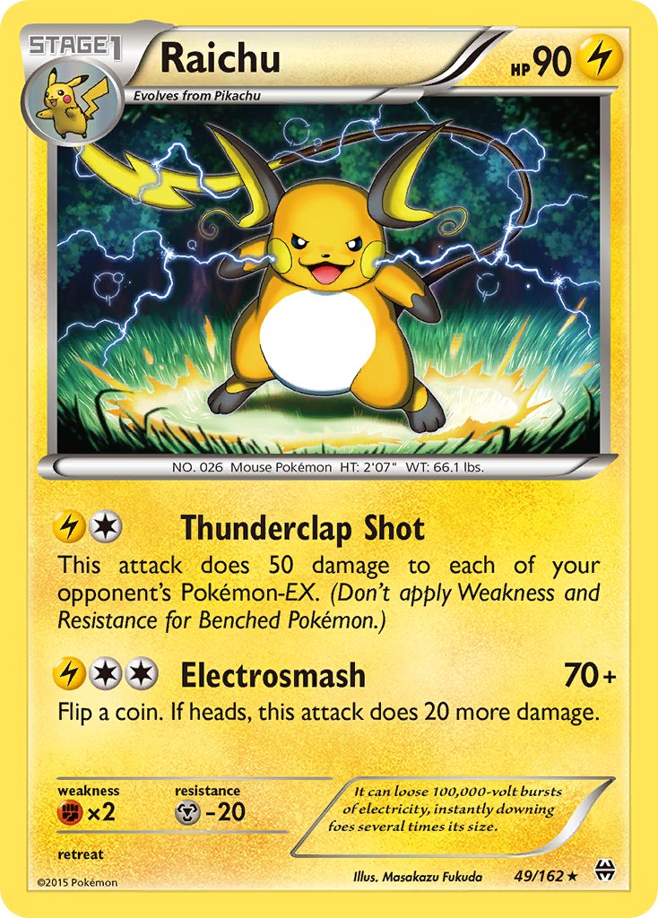 Raichu (49/162) (Theme Deck Exclusive) [XY: BREAKthrough] | Fandemonia Ltd