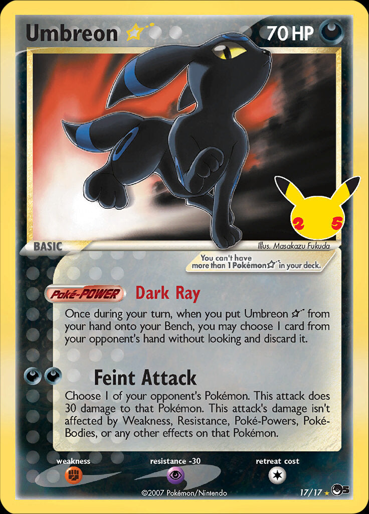 Umbreon (17/17) (Star) [Celebrations: 25th Anniversary - Classic Collection] | Fandemonia Ltd