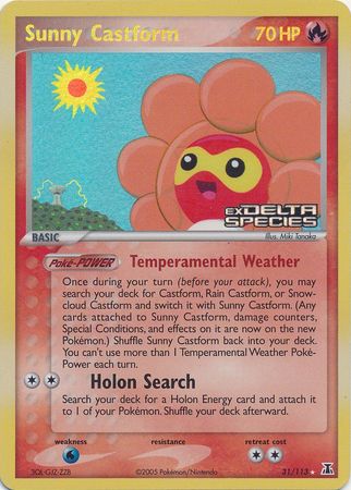 Sunny Castform (31/113) (Stamped) [EX: Delta Species] | Fandemonia Ltd