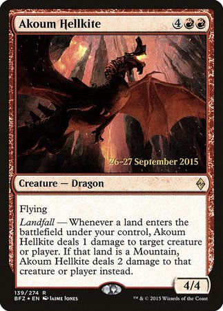 Akoum Hellkite [Battle for Zendikar Promos] | Fandemonia Ltd