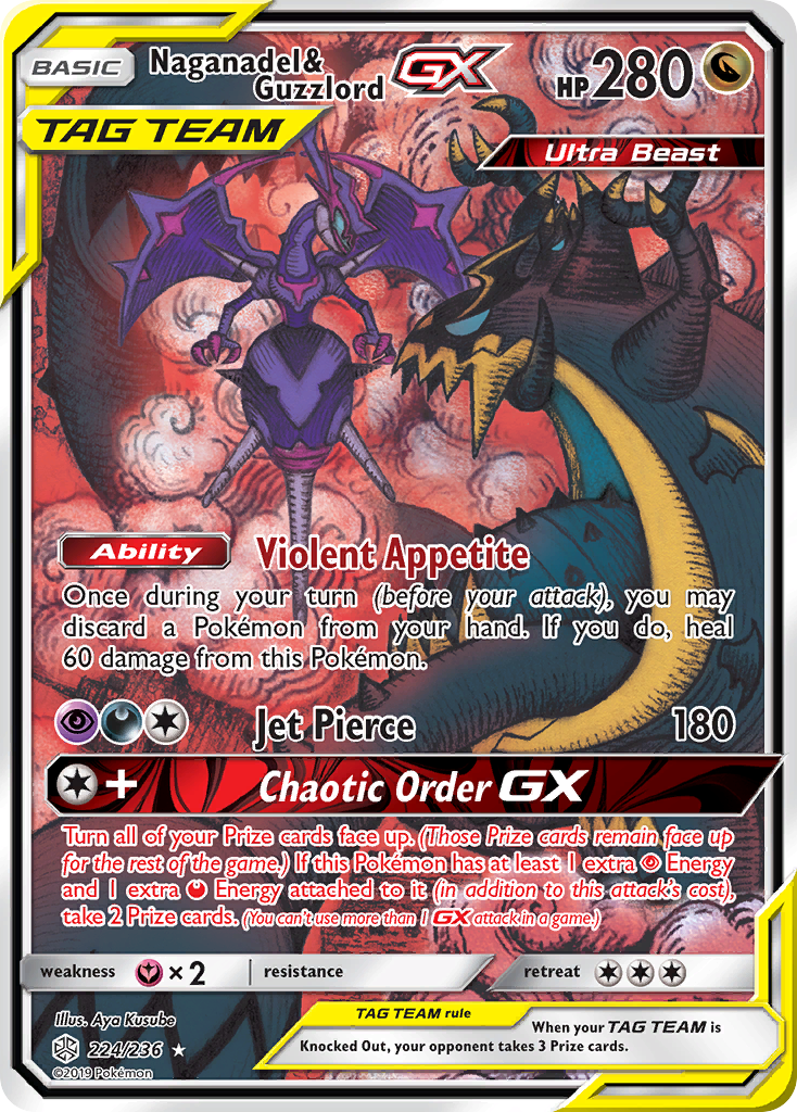 Naganadel & Guzzlord GX (224/236) [Sun & Moon: Cosmic Eclipse] | Fandemonia Ltd