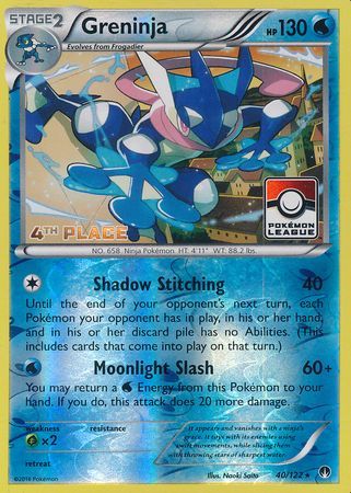 Greninja (40/122) (League Promo 4th Place) [XY: BREAKpoint] | Fandemonia Ltd