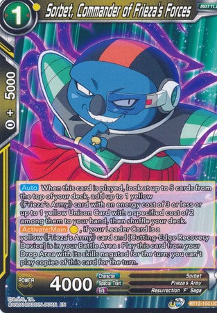 Sorbet, Commander of Frieza's Forces [BT12-104] | Fandemonia Ltd