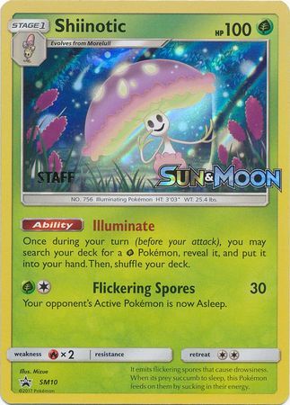 Shiinotic (SM10) (Staff Prerelease Promo) [Sun & Moon: Black Star Promos] | Fandemonia Ltd