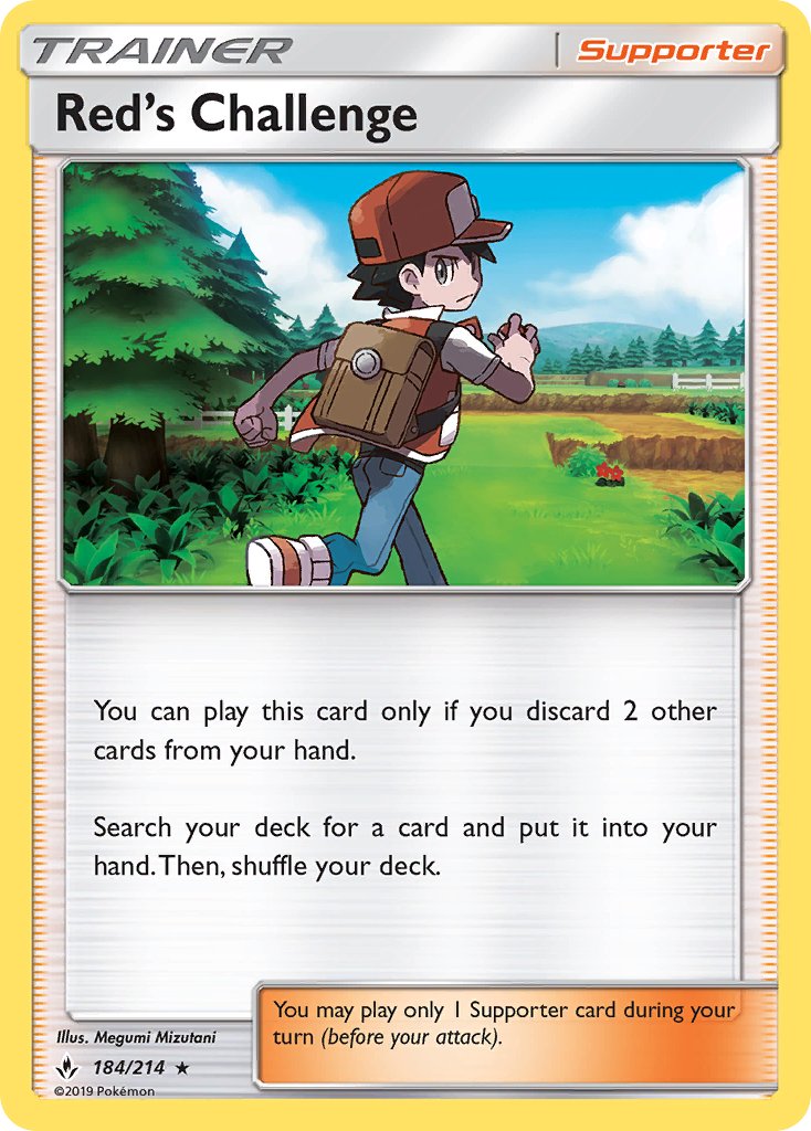 Red's Challenge (184/214) (Theme Deck Exclusive) [Sun & Moon: Unbroken Bonds] | Fandemonia Ltd