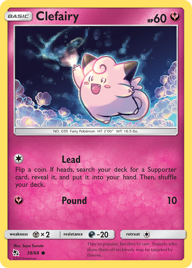 Clefairy (38/68) [Sun & Moon: Hidden Fates] | Fandemonia Ltd