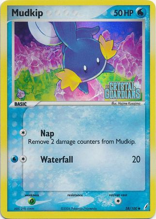 Mudkip (58/100) (Stamped) [EX: Crystal Guardians] | Fandemonia Ltd