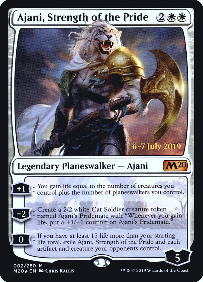 Ajani, Strength of the Pride  [Core Set 2020 Prerelease Promos] | Fandemonia Ltd