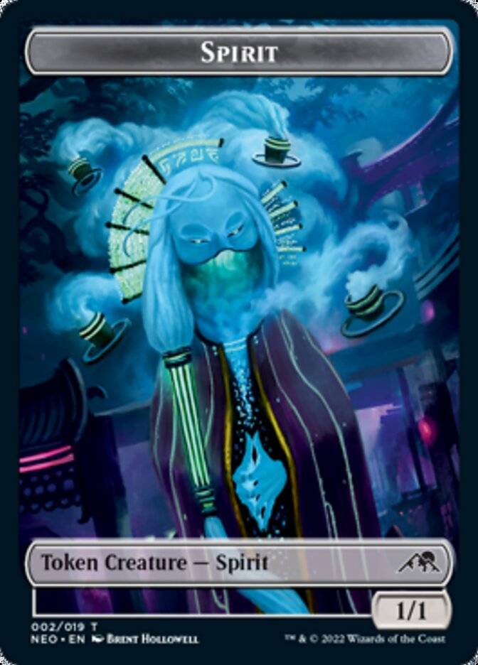 Spirit (002) // Treasure Double-sided Token [Kamigawa: Neon Dynasty Tokens] | Fandemonia Ltd