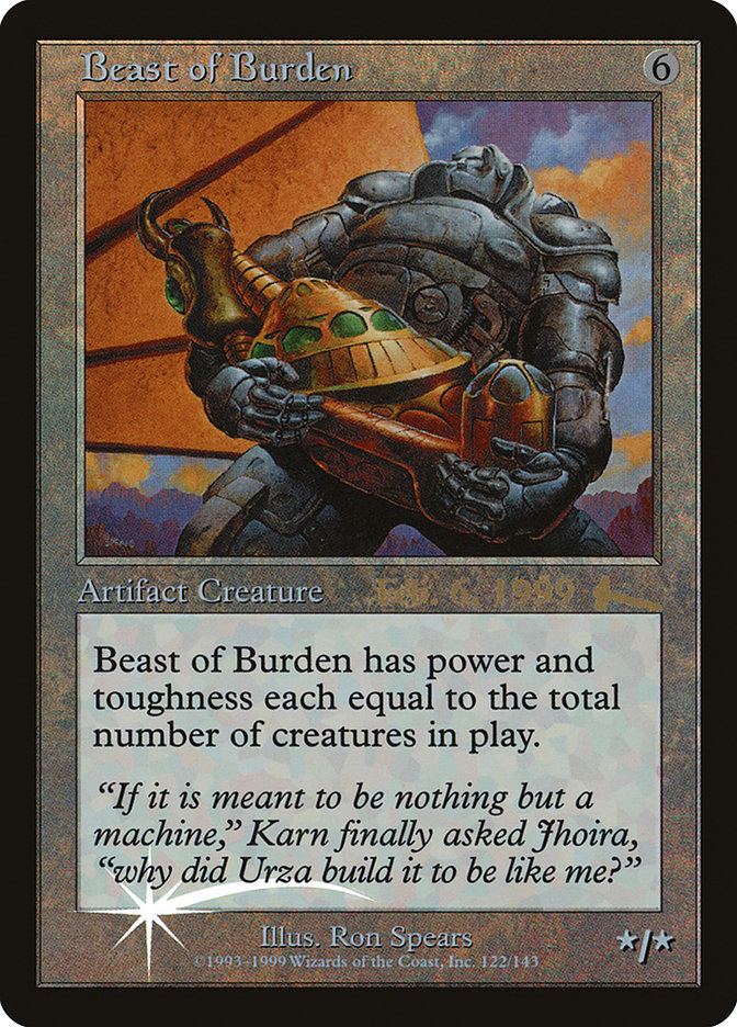 Beast of Burden [Urza's Legacy Promos] | Fandemonia Ltd