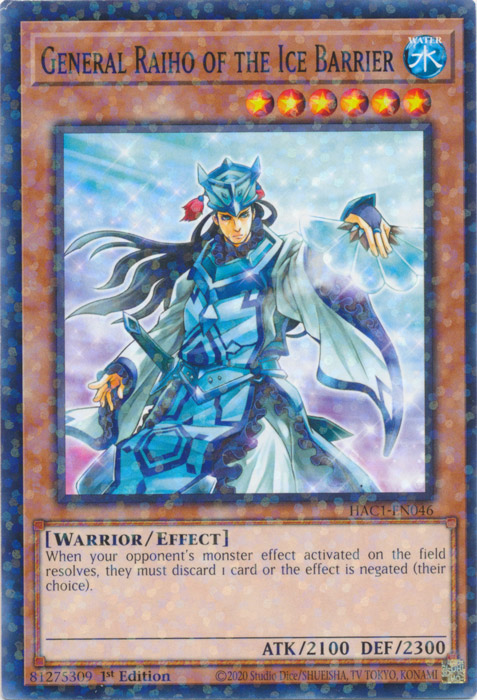 General Raiho of the Ice Barrier (Duel Terminal) [HAC1-EN046] Common | Fandemonia Ltd