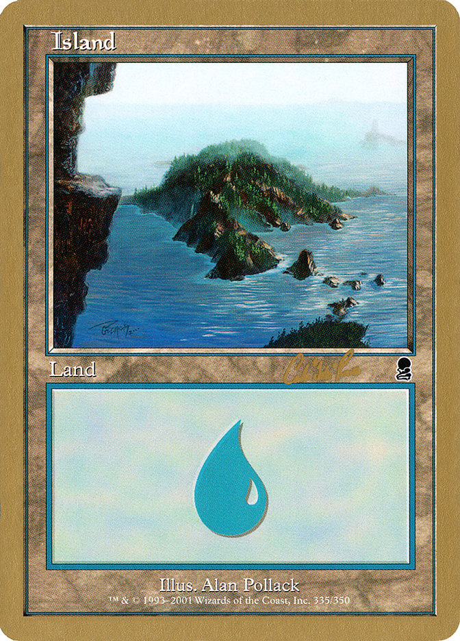 Island (cr335) (Carlos Romao) [World Championship Decks 2002] | Fandemonia Ltd